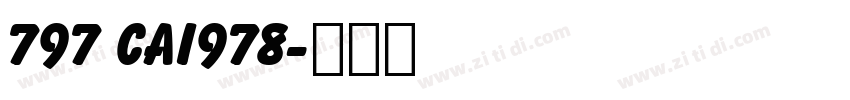 797 CAI978字体转换